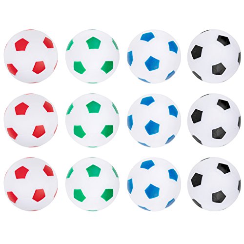 Truscope Sports Foosball Table Soccer Replacement Balls - 36mm - (12 Pack, Multi Color)