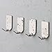 Labkiss 3M Self Adhesive Hooks, SUS304 Stainless Steel Key Robe Towel Hooks, Super Power Heavy Duty Wall Mount Coat Hook Rack, No Drill No Screw, Waterproof, for Kitchen Bathroom Toilet, 8 Pieces