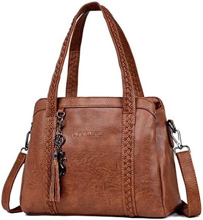 Mynos Tote Bag for Women Ladies Purses and Handbags with Tassel Medium Hobo Bags Satchel Cross body Purse