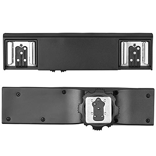 SUPON I-TTL Dual Hot Shoe Flash Speedlite Light Bracket Compatible for Nikon DSLR Camera and Other LED Video Light,Microphone,Monitor,Flash Speedlite,Camcorder,Photo Studio