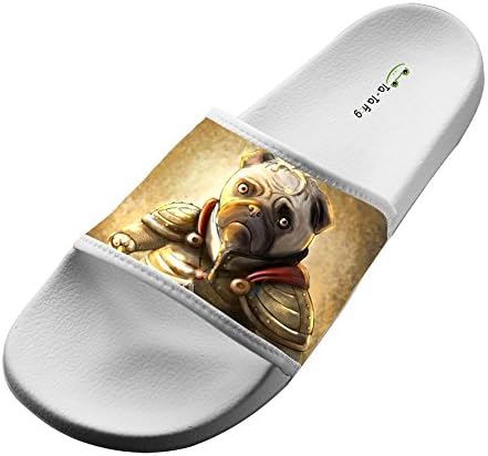UIJ JJAA Pug Warrior Fashion Slide Sandals Indoor &amp; Outdoor Slippers 9 D(M) US