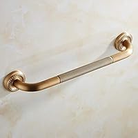 ZHWEI Grab Rails All-Copper Bathtub Non-Slip Shower Handrail Toilet Barrier-Free Elderly Balance Handle 50cm Stable Durable (Color : Brass)