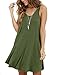 MOLERANI Women's Casual Swing Simple T-shirt Loose Dress, Small, Army Green