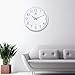 Power 13-Inch Round Non-Ticking Silent Wall Clock Decorative, Battery Operated Quartz Analog Quiet Wall Clock, For Living Room, Kitchen, Bedroom (WHITE)