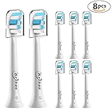 Replacement Toothbrush Heads for Philips Sonicare ProResults Gum Health HX9038/64,fits Gum Health,Plaque Control,DiamondClean,HealthyWhite Sonic Click-on Brush Handle(8 Pack)