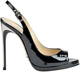 LUCIANO PADOVAN Women's Mcglcat03104e Black Patent Leather Heels