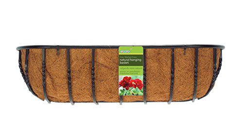 Gardman R966 Blacksmith Wall Trough with Coco Liner, 24" Wide x 6" High