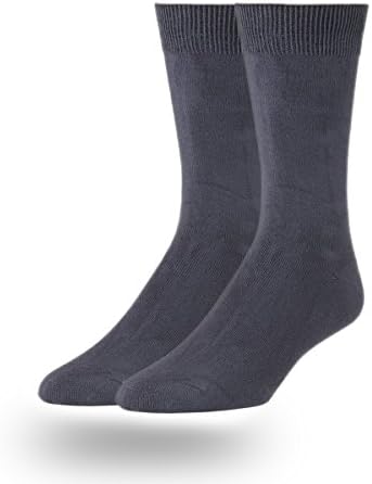 ComfortNFashion Modal Super Soft Men’s Dress, Work Socks 2 Per Pack, (Solid, Grey)