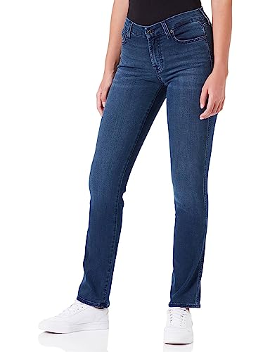 7 For All Mankind Women's Kimmie Straight Bair Eco Jeans, Dark Blue, Regular