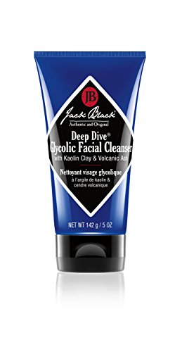 JACK BLACK  Deep Dive Glycolic Facial Cleanser  Clay-Based Cleanser, PureScience Formula, Facial Cleanser and Mask, Recommended for Normal, Dry, or Oily Skin, Glycolic Acid, 5 oz.