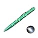 Tactical Pen Portable Survival Aluminum LED Pen Self Defense for Glass Breaker and Self-defense Mutifunctional Emergent Tool (Aluminum+LED,Green)