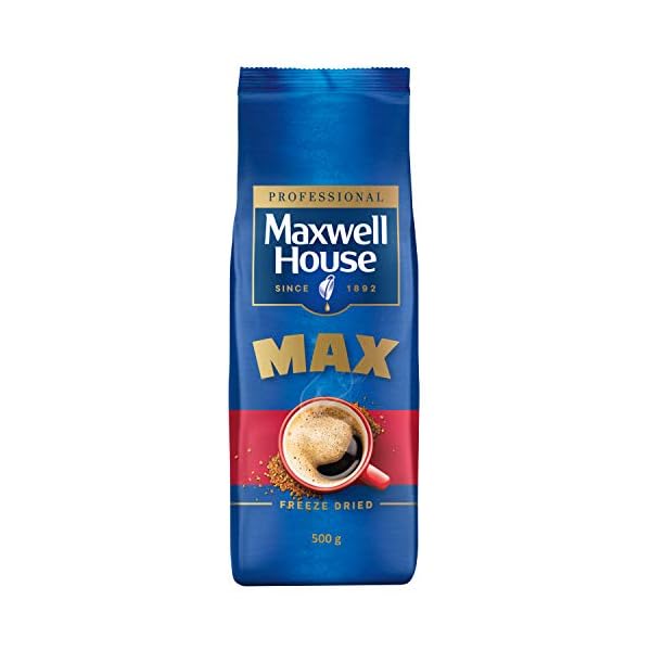 Maxwell House Max Instant-Kaffee, 500g löslicher Kaffee, Intensität 4/5, ideal für den Vendingbereich