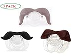 (3 PACK) The Best Mustache Pacifier For Baby With - A Funny Toys And Good Night's Sleep With Cute Pacifier For Newborn, Toddler.Ideal Bayby Gift For Boys And Girls.