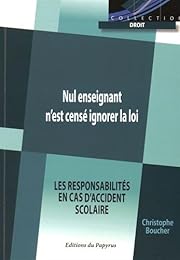 Nul enseignant n'est censé ignorer la loi