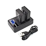 Bonadget 2 Pack LP-E10 Battery with LCD Dual