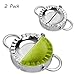 RichSmile 2 Pack Dumpling Ravioli Maker Empanada Press, Pierogi Mold, Wonton Mould, Easy-tool for Dumpling Wrapper Dough Stamp Cutter Pastry Pie Making (Small 3 Inch, Large 3.75 Inch)