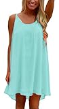 ReachMe Womens Summer Sexy Vibrant Color Chiffon Bathing Suit Cover Up(1 Mint L)