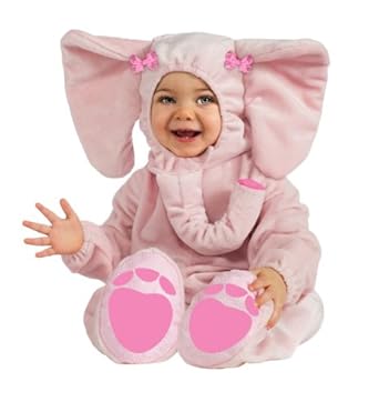 Rubie's Costume Cuddly Jungle Ella-Fun Pink Elephant Romper Costume