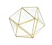 Bella's garden Gold Geometric Glass Terrarium Container DIY Desktop Planter Succulent Air Plants Candle Light Holder Miniature Outdoor Fairy Garden Wedding Gift Home Decor (Gold,Medium)