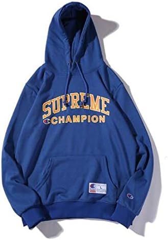 supreme x champion hoodie blue