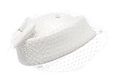 Pillbox Hat Veil Fascinator Party Wedding Retro Top Hat for Women