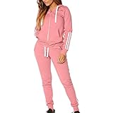 Fashion Women Casual Tracksuit Set Ladies Hooded