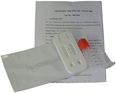 Cat Double Test Feline Immunodeficiency (FIV) &amp; Leukaemia Virus (FeLV) Vet Kit (10 Tests)