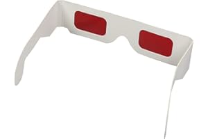 Heyiarbeit 20pcs Red-Red 3D Glasses Carboard Frame White Resin Lens 3D Movie Game-Extra Upgrade Style