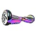 Hoverboard Two-Wheel Self Balancing Electric Scooter UL 2272 Certified, Metallic Chrome with Bluetooth Speaker and LED Light