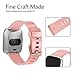 GEAK Sports Bands for Fitbit Versa/Fitbit Versa 2/Fitbit Versa Lite,Soft Waterproof Wristbands Accessories Compatible Fitbit Versa Smartwatch for Women Men,3 Pack,Small Peach/Rose/Teal