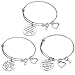 iJuqi Teacher Appreciation Gift Idea - 3PCS Stainless Steel Expendable Inspirational Bangle Bracelet Set, Best Teacher Jewelry, Thank You Gifts for Women, Christmas Birthday