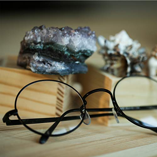 image for Skeleteen Wizard Costume Accessories Set - Nerd Circle Glasses, Red an