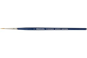 Escoda Chronos Series 1351 Artist Watercolor & Acrylic Paint Brush, Synthetic Toray Fiber & Red Sable Blend, Pointed Round, Size 1