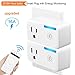Smart Plug, Tonbux Upgrade Wifi Switch Outlet Mini with Energy Monitoring, Compatible with Alexa Dot & Google Home, No Hub Required, App Control Your Devices Anywhere Anytime (2 Packs)