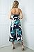 ECOWISH Womens Jumpsuits Floral Print Off Shoulder Romper Casual Strapless Wide Leg Pants Jumpsuit 0330Blue M