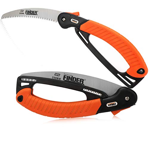 ENPOINT Folding Pruning Saw, Heavy Duty Carbon Steel Folding Hand Saw Portable Band Saw with 9 in Rugged Razor Blade Hacksaw for Fruit Tree Trimming Yard Garden Branches Pruning
