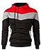 Mooncolour Mens Novelty Color Block Hoodies Cozy Sport Autumn Outwear 0163_black US Large