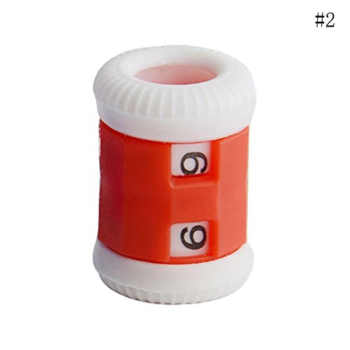 BleuMoo 1Pc Plastic Crochet Knitting Row Counter Round Stitch Tally Knitter Needle (L)