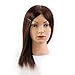 HAIREALM Mannequin Head 100% Human Hair Hairdresser Training Head Manikin Cosmetology Doll Head (Table Clamp Stand Included) HE0414S…