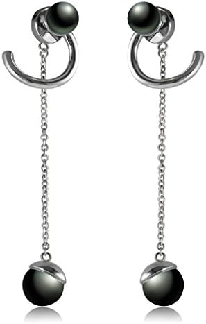 ARNIYA Women's 18k White Gold Plated Double Uses Ear Studs Exquisite Pearls Drop Dangle Earrings
