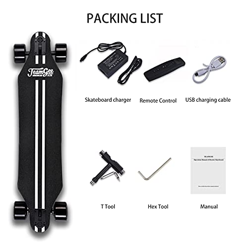 Teamgee H5 38" Electric Skateboard with Remote, 760W Dual Motors, 22