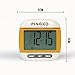 PINGKO Supreme Quality Walking Pedometer with Clip ,Extremely Accurate Step Counter, Walking Distance Miles and Km, Calorie Counter,Exercise Time -Calories Burned | 18 Month Warranty - Orange