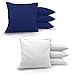 Johnson Enterprises, LLC 8 Standard Corn Filled Regulation Duck Cloth Cornhole Bags 17 Colors Available (You Pick)!! (Royal Blue/White)