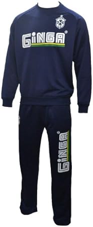 Amazon Co Jp Ginga ジンガ Ow13 05 トレーニングジャージスウェット上下セット フットサルウェアネイビー Xl スポーツ アウトドア