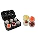 Wosweet Ice Cube Tray Mold - Black Silicone Ice Ball Maker With 6 X 4.5cm Round Ice Ball Spheres for Whiskey, Cocktails & Bourbon