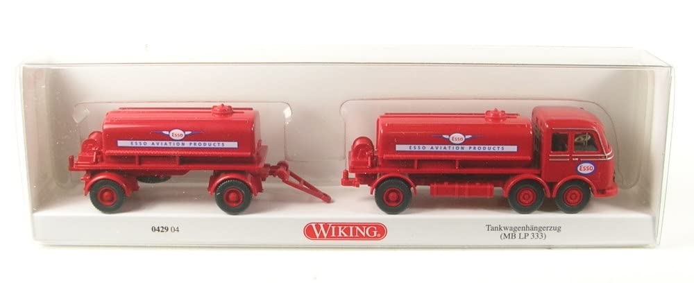 Wiking 042904 Mercedes LP 333 Tank Truck Trailer 1958, Esso Aviation Products, 1:87