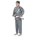 Elite Sports IBJJF Ultra Light BJJ Brazilian Jiu Jitsu Gi for Kids with Preshrunk Fabric and Free Belt, C2, Gray