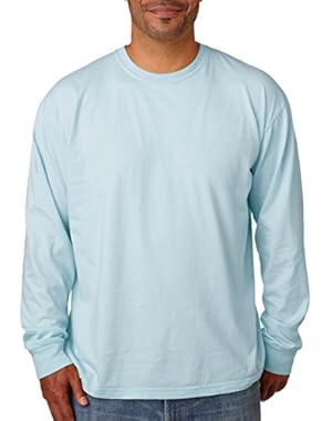 Ringspun Garment-Dyed Long-Sleeve T-Shirt (C6014)- CHAMBRAY, XL