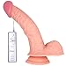 Vibrating Realistic Dildo - Curved Suction Cup Vibe - 3 Speed G-Spot Stimulator