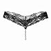 QISHOP Sexy Lace T-Back Women's Lady's Sexy Lace Panties G-String Sexy Pearl Massage Underwear Lady Transparent Traceless T Back Thongs Panty